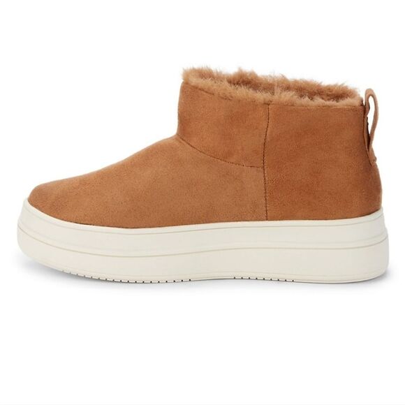 J/SLIDES Faux fur line microsuede Booties - Picture 2 of 6